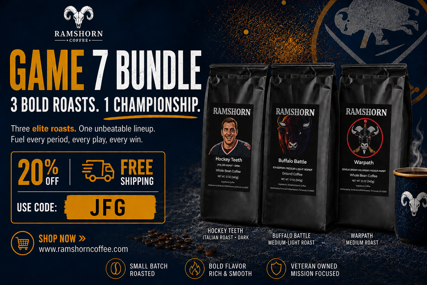 Triple Threat Bundle: Hockey Teeth + Buffalo Battle + Warpath