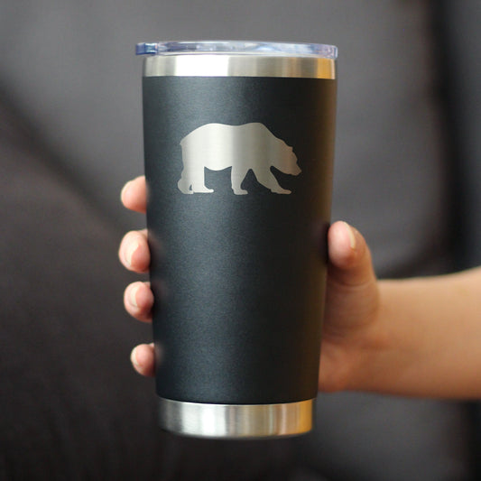 Bear Silhouette - Insulated Coffee Tumbler Cup