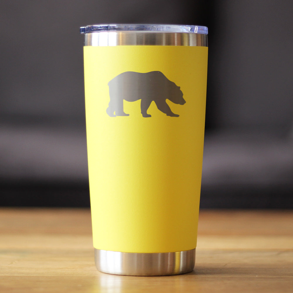 Bear Silhouette - Insulated Coffee Tumbler Cup
