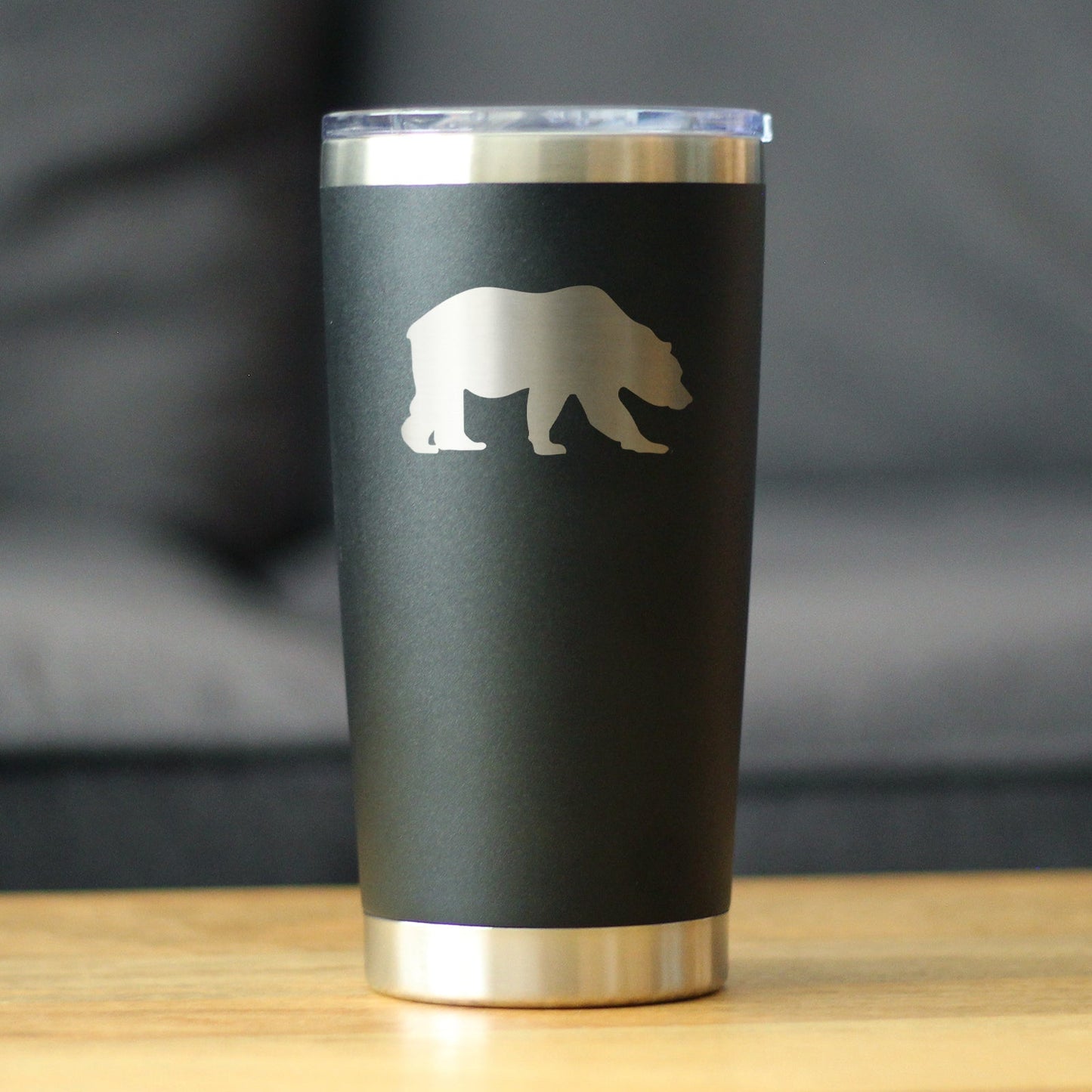 Bear Silhouette - Insulated Coffee Tumbler Cup