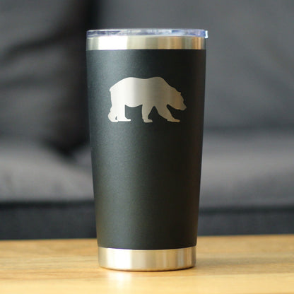 Bear Silhouette - Insulated Coffee Tumbler Cup