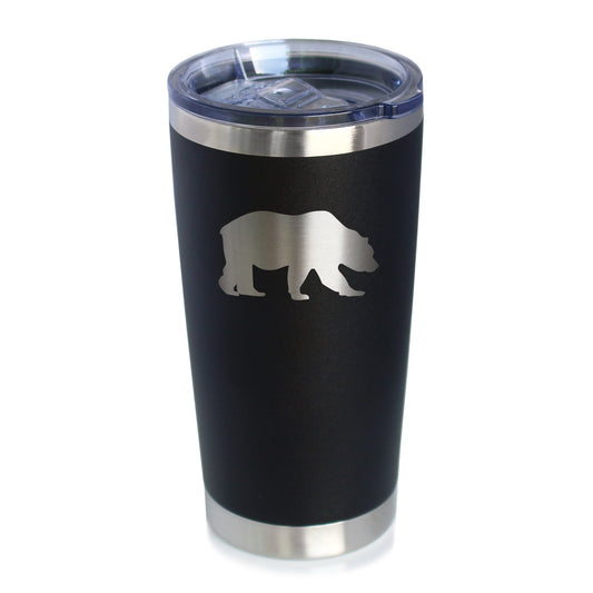 Bear Silhouette - Insulated Coffee Tumbler Cup
