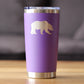 Bear Silhouette - Insulated Coffee Tumbler Cup
