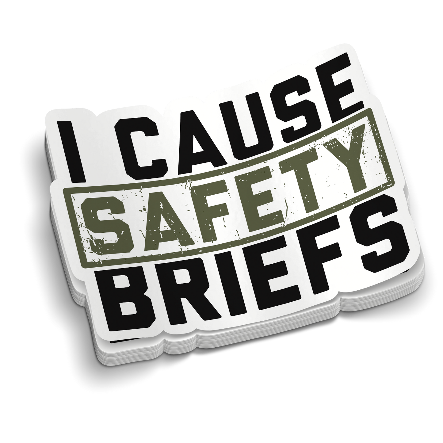 Safety Briefs | Funny Military Stickers | Perfect for Coffee Cups