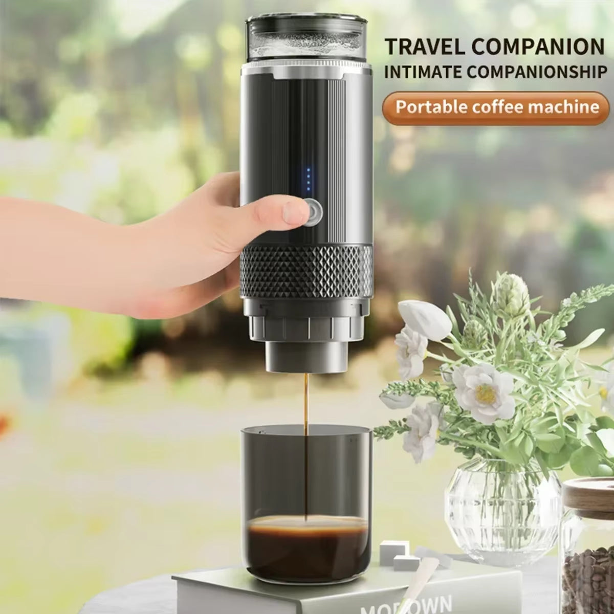 Coffee Maker Electric Capsule Grinding Coffee Brewer Portable Coffee Maker Suitable for Ground Coffee and Coffee Capsules